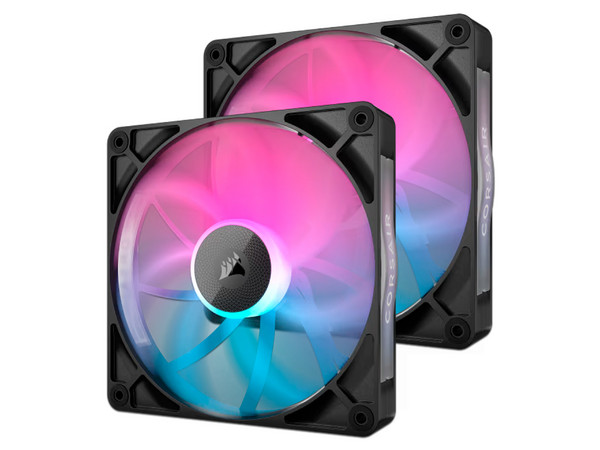 Kit de 2 Ventiladores Corsair iCue Link RX140 de 140mm, RGB. Color Negro.