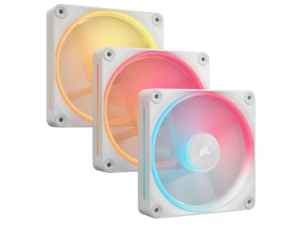 Ventilador para Gabinete, Corsair, iCUE LINK LX120 RGB, 3 Fan, 120mm, Magnético, Color Blanco.