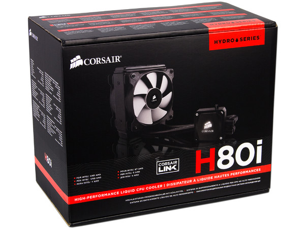 Sistema de enfriamiento líquido Corsair H80i, 120mm.