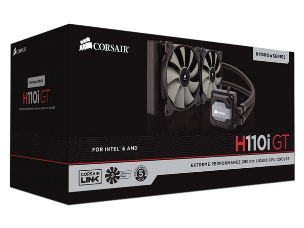 Sistema de enfriamiento líquido Corsair Hydro Series H110i GT de 280 mm, alto rendimiento
