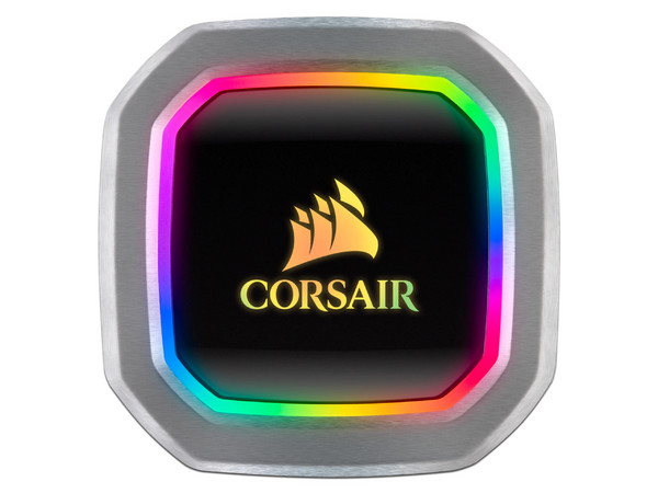 Sistema de enfriamiento líquido Corsair Hydro H100i, con iluminación RGB, 240mm. soporta Socket Intel LGA 1156, 1155, 1151, 1150, 2011, 2066, AMD AM4, FM1/FM2, sTR4.  Reacondicionado.