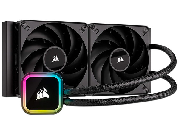 Sistema de enfriamiento líquido Corsair iCUE H115i RGB ELITE, 280mm, Sporta Socket: Intel 1700, 1200, 1150, 1151, 1155, 1156, 1366, 2011, 2066, AMD AM5, AM4, sTRX4, sTR4, Color Negro.