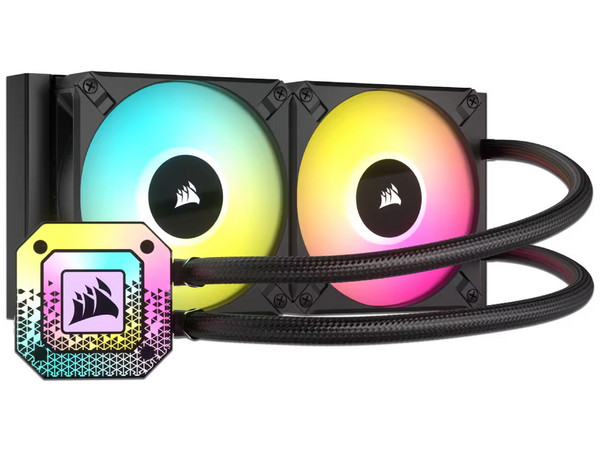 Sistema de Enfriamiento Líquido Corsair iCUE H100I CAPELLIX XT de 240mm, RGB.