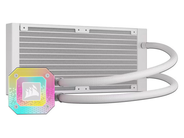 Sistema de enfriamiento líquido Corsair iCUE H100i ELITE CAPELLIX XT, 240mm, color Blanco.