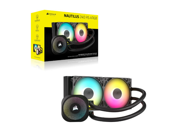 Sistema de Enfriamiento Líquido Corsair NAUTILUS 240 RS, 240mm, hasta 2100RPM, Color Negro.