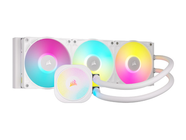 Ventilador Corsair iCue Link Titan RX RGB de 360mm, Enfriamiento Líquido. Color Blanco.
