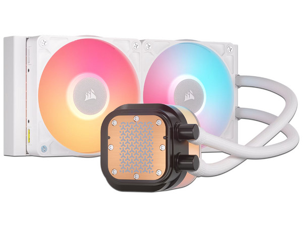 Refrigeración Líquida Corsair iCUE Link Titan 240RX, RGB, Pantalla LCD, compatible Multisocket, Blanca.