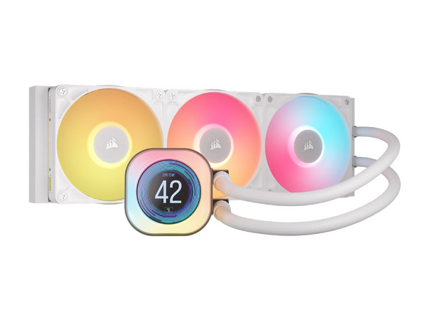Sistema de Enfriamiento Líquido Corsair ICue Link Titan 360 RX LCD de 360mm, LGA 1700/AM4/AM5, Color Blanco.