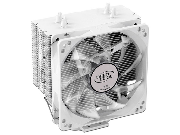 Disipador y ventilador DEEPCOOL GAMMAXX 400 White, diámetro de ventilador 12 cm, Iluminación LED.