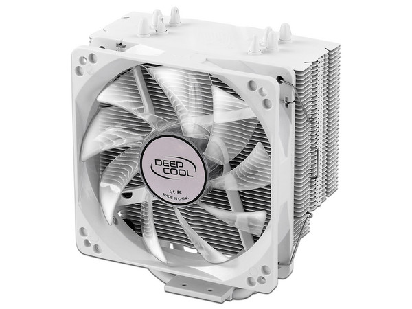 Disipador y ventilador DEEPCOOL GAMMAXX 400 White, diámetro de ventilador 12 cm, Iluminación LED.
