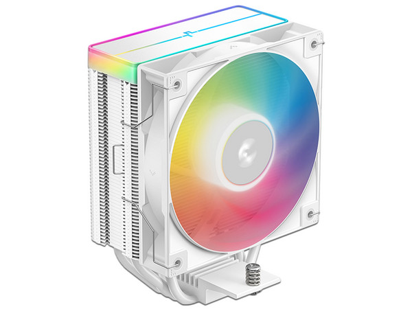 Disipador y Ventilador DeepCool AG400 WH ARGB V2, 2100 RPM, Socket Intel LGA 1851 y 1700, AMD AM5, AM4. Color Blanco.