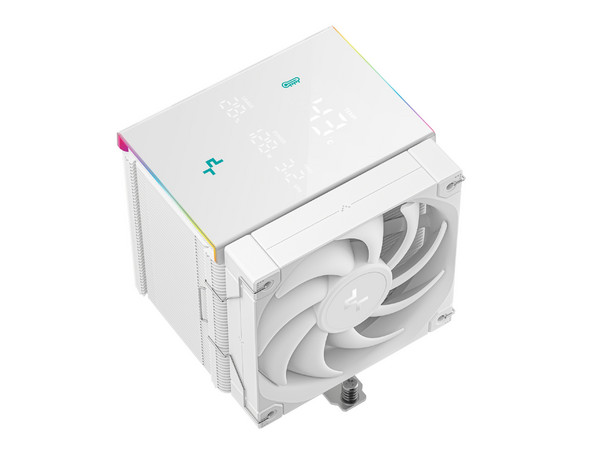 Disipador DEEPCOOL AK500 Digital, Compatible con AM5 y LGA1700, Pantalla Digital, Diseño de Alta Eficiencia, Color Blanco.
