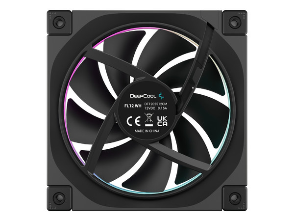 Ventilador DeepCool FL12, Pack 3x 120mm, 2150RPM, RGB, Color Negro.