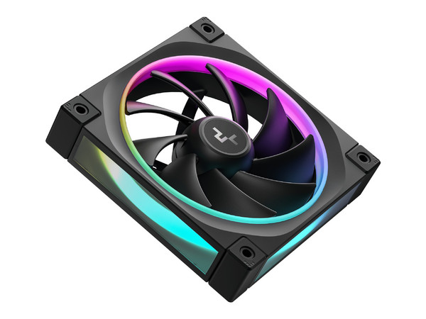 Ventilador DeepCool FL12, Pack 3x 120mm, 2150RPM, RGB, Color Negro.