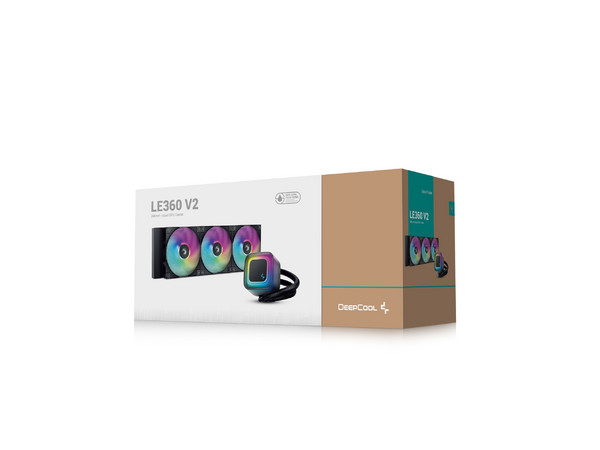 Sistema de Enfriamiento Liquido Deepcool LE360 V2 de 360, Para Socket LGA 1700 y AM5, Color Negro.