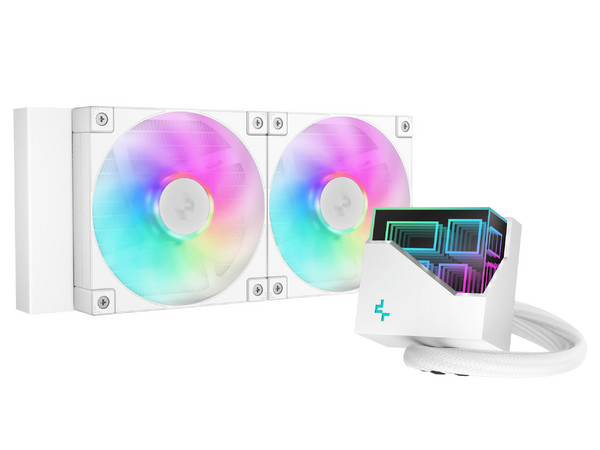 Enfriamiento Líquido DeepCool LT240, Para CPU, 2x Ventiladores 120mm, Hasta 2400 RPM, Color Blanco.