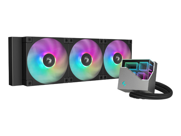 Sistema de Enfriamiento Líquido Deepcool LT360 ARGB,  LGA1700/AM5, 360mm. Color Negro.