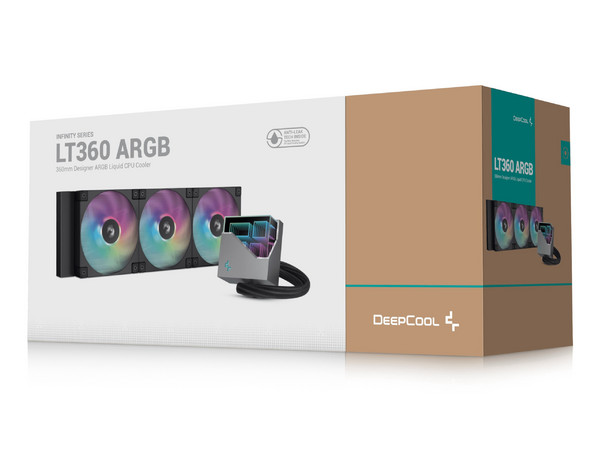 Sistema de Enfriamiento Líquido Deepcool LT360 ARGB,  LGA1700/AM5, 360mm. Color Negro.