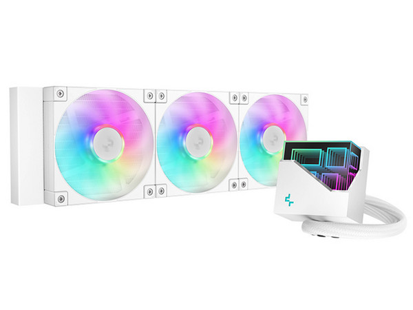 Sistema de Enfriamiento Líquido Deepcool LT360 ARGB, LGA1700/AM5, 360mm. Color Blanco.