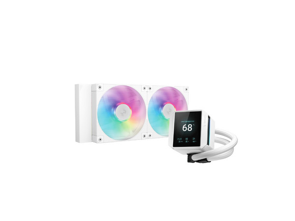 Enfriamiento Líquido DeepCool Mystique 240, ARGB, 3400 RPM ±10%, Color Blanco.