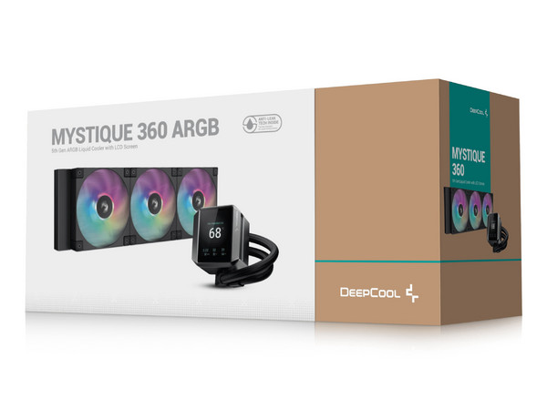 Sistema de Enfriamiento Líquido DeepCool Mystique 360 ARGB LX750, pantalla LCD TFT, 360mm, Color Negro.