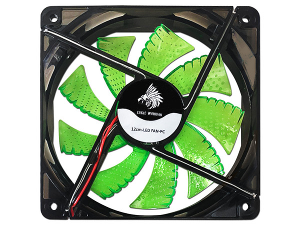 Ventilador para Gabinete Eagle Warrior con Leds Verdes, 120 mm.