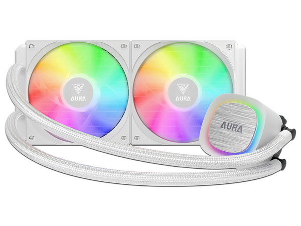 Sistema de Enfriamiento Liquido Gamdias Aura GL240 V2 WH de 240mm, ARGB. Color Blanco.