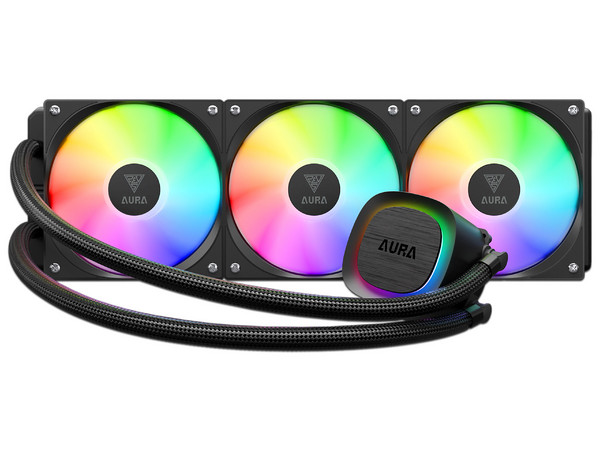 Sistema de Enfriamiento Liquido Gamdias Aura GL360 V2 de 360mm, ARGB. Color Negro.