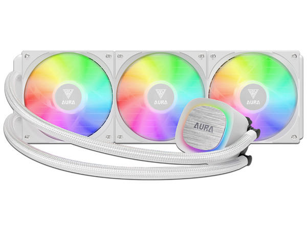 Sistema de Enfriamiento Líquido GAMDIAS AURA GL360 V2, 360mm, Iluminación ARGB, Color Blanco.