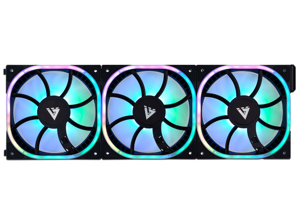 Kit de 3 Ventiladores Modulares Game Factor FKG500, 120mm, ARGB, 1900RPM, Color Negro.