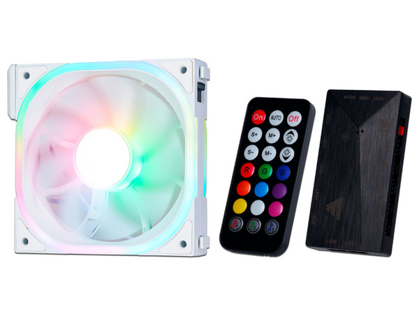 Kit de Ventiladores Game Factor FKG500 de 120mm, ARGB, 3 piezas. Color Blanco.
