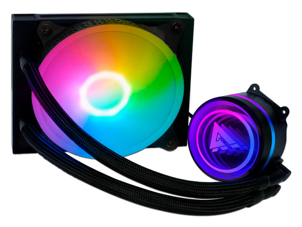 Sistema de Enfriamiento Liquido Game Factor LQG501, ventilador 120mm, 150w TDP, ARGB, Compatible con Socket AMD AM5/AM4/AM4+, e Intel 775/1150/2011/1200.