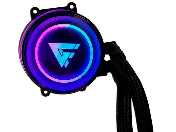 Sistema de enfriamiento líquido Game Factor LQG601, RGB, 240mm, color negro.