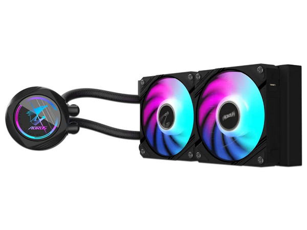 Enfriamiento Líquido Gigabyte AORUS Waterforce II 240, 2 Ventiladores de 120mm ARGB, TDP de 300W, Compatible con LGA Intel 115x, 1200, 1700, 1851 y AMD AM5, AM4