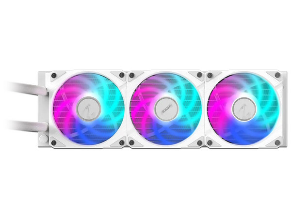Disipador de Enfriamiento Líquido Gigabyte GP-AORUS WATERFORCE II 360I, 360mm, compatible con Intel 115X, 1200, 1700, 1851 y AMD AM5, AM4, sistema RGB, color blanco.