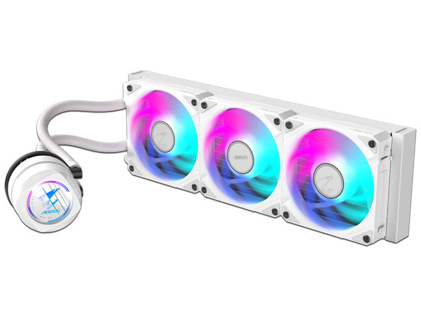 Disipador de Enfriamiento Líquido Gigabyte GP-AORUS WATERFORCE II 360I, 360mm, compatible con Intel 115X, 1200, 1700, 1851 y AMD AM5, AM4, sistema RGB, color blanco.