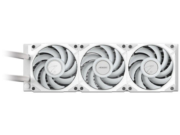 Disipador de Enfriamiento Líquido Gigabyte GP-AORUS WATERFORCE II 360I, 360mm, compatible con Intel 115X, 1200, 1700, 1851 y AMD AM5, AM4, sistema RGB, color blanco.