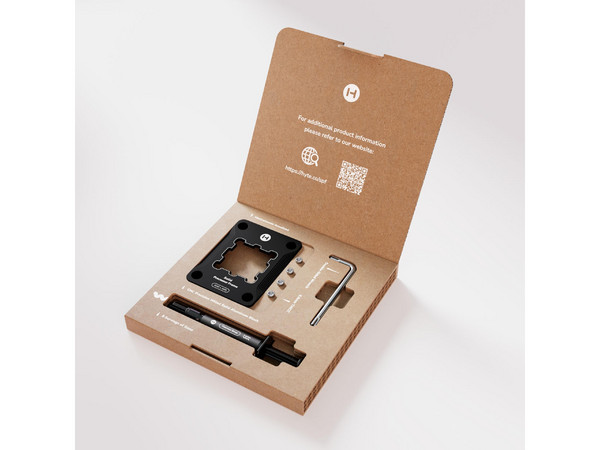 Marco para Procesador HYTE ACC-HYTE-SPF-AM5-BB, Compatibilidad con Socket AM5 y LGA1851 Ultra Serie 200, Incluye llave inglesa y pasta térmica, Color Negro.