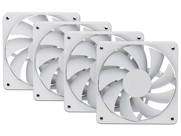 Kit De 4 Ventiladores HYTE FA12, 120mm, Color Blanco.