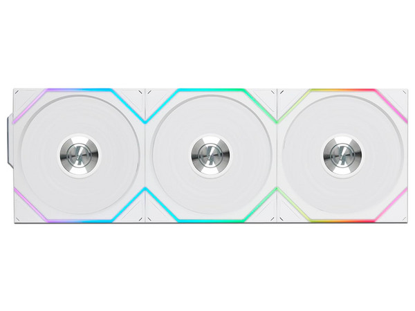Kit de 3 Ventiladores Lian Li UNI FAN TL, 120mm, RGB, Hasta 2300 RPM, Aspas Invertidas, Con Controlador, Inalámbricos, Color Blanco.