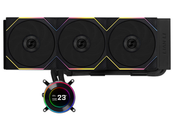 Sistema de Enfriamiento Líquido Lian Li HydroShift II LCD-C 360TL, 360mm, 2600RPM, Pantalla LCD, RGB. Color Negro.