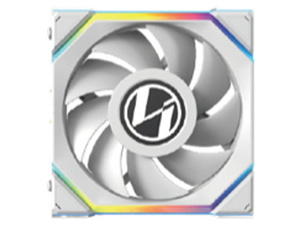 Ventilador Lian Li Uni Fan SL White, 120 mm, 350 a 1900 RPM, Silencioso, Iluminacion LED ARGB, Control LCD, Color Blanco.