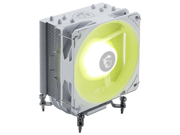 Disipador y Ventilador MSI MAG COREFROZR AA13, Iluminación ARGB, Soporta Socket AM4, AM5, LGA 1700 y 1851, Color Blanco.