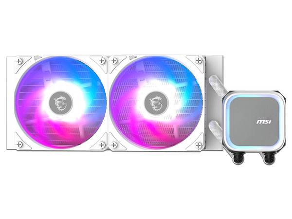 Enfriamiento Liquido MSI MAG CORELIQUID A13 de 240mm, ARGB, Compatible AM5/AM4 LGA 1700/1851, Color Blanco.