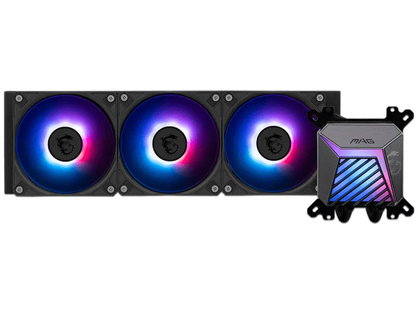 Sistema de Enfriamiento Líquido MSI MAG CORELIQUID A15 360 de 360mm, ARGB, Soporta Socket LGA 1851 / 1700 / AM5 / AM4. Color Negro.