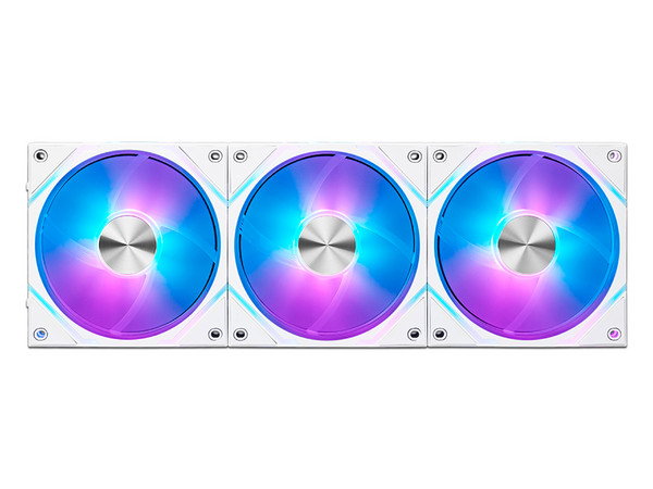Kit de 3 Ventiladores MSI EZ120 de 120mm, ARGB. Color Blanco.