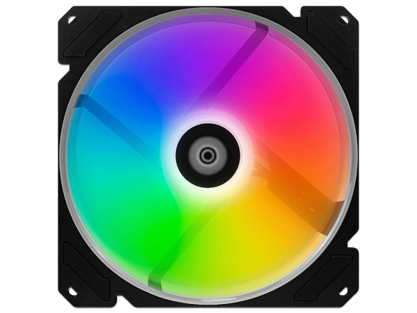 Ventilador MUNFROST Solar Wind 140, 140 mm, hasta 1200 RPM, RGB. Color negro.