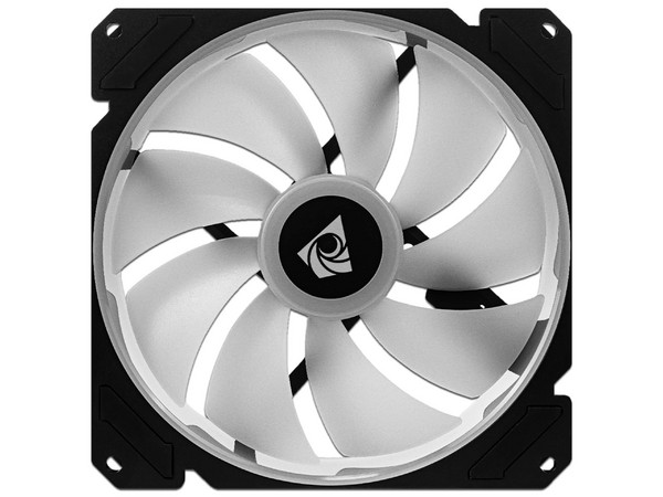 Ventilador MUNFROST Solar Wind 140, 140 mm, hasta 1200 RPM, RGB. Color negro.