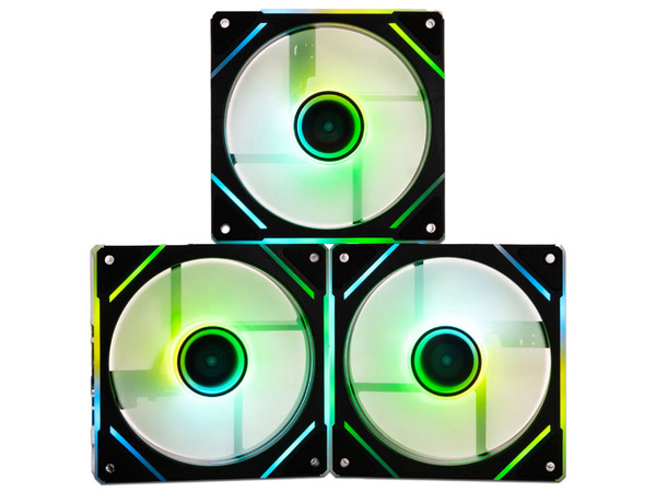 Ventilador, Naceb, NA-0650N, 1400 RPM, RGB, Color Negro.