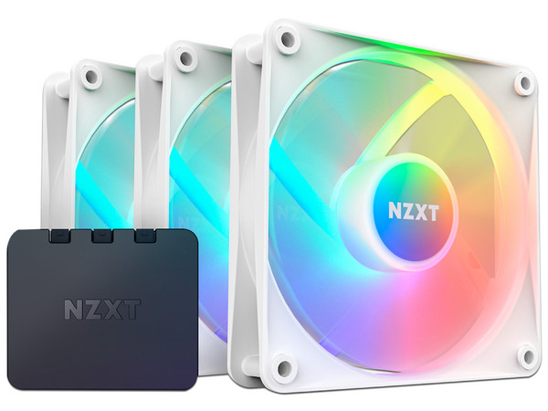 Kit de 3 Ventiladores NZXT F120 de 120mm, RGB, Color Blanco.